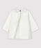 Veste cérémonie en chaîne et trame bébé fille blanc MARSHMALLOW