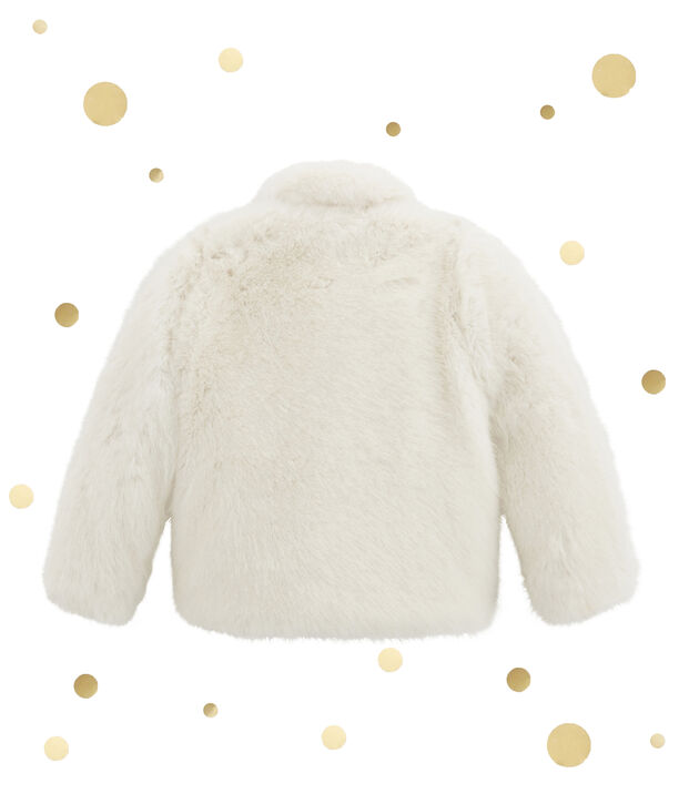 Manteau en fausse fourrure blanc