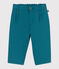 Pantalon bébé en coton souple uni vert DRAGONFLY