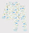 Pyjama enfant en coton imprimé blanc MARSHMALLOW/blanc MULTICO