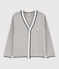 Cardigan en coton jersey enfant garçon gris POUSSIERE CHINE