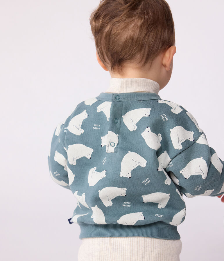 Sweatshirt b&eacute;b&eacute; en coton imprim&eacute; ours gris GOBELIN/ MULTICO