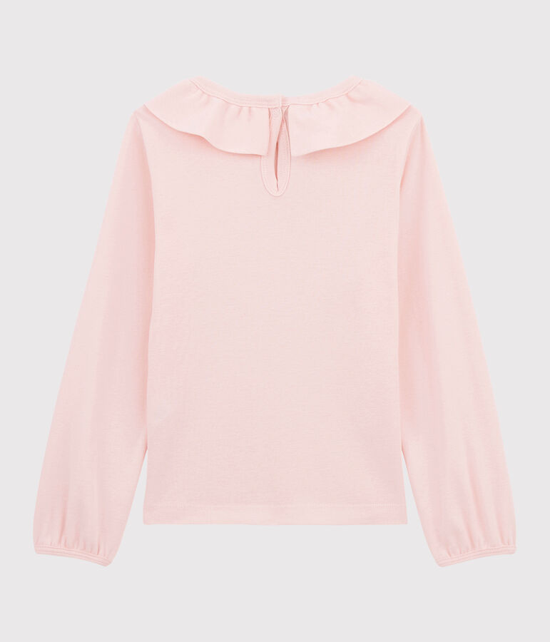 Tee-shirt &agrave; col enfant fille rose MINOIS