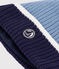 Bonnet enfant en tricot doublé en polaire ADRIATIC/ MARSHMALLOW