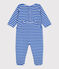 Pyjama bébé en tubique ouverture au dos à rayures PERSE/ AVALANCHE