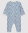Dors-bien sans pieds à étoiles bleues bébé en tubique blanc MARSHMALLOW/bleu MAJOR