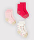 Lot de 3 paires de chaussettes bébé fille