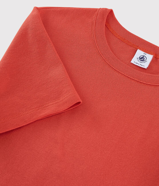 T-shirt col rond iconique en coton Femme orange OURSIN