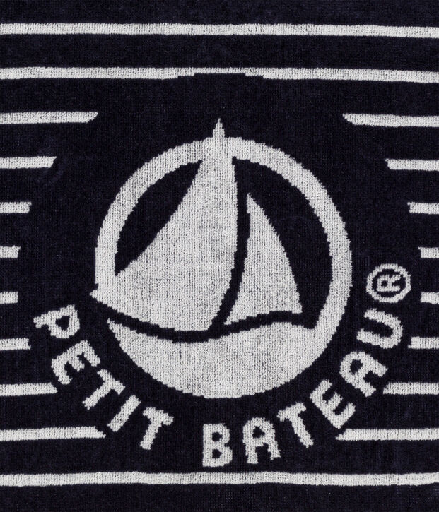 Serviette de plage bleu/blanc