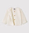 Cardigan laine et coton b&eacute;b&eacute;. blanc
