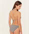 Maillot de bain 2 pièces femme bleu ABYSSE/blanc LAIT