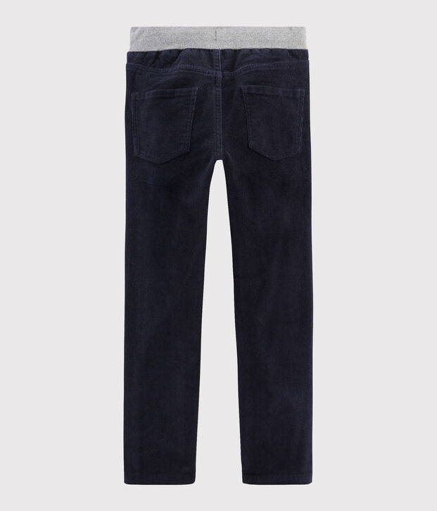 Velours enfant gar&ccedil;on bleu marine