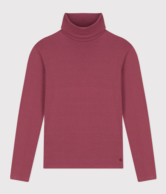 Tee-shirt col roulé L'ICONIQUE en coton Femme marron JUKE BOX