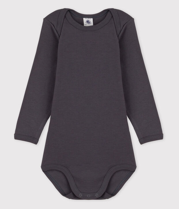 Body manches longues b&eacute;b&eacute; fille gris fonc&eacute;