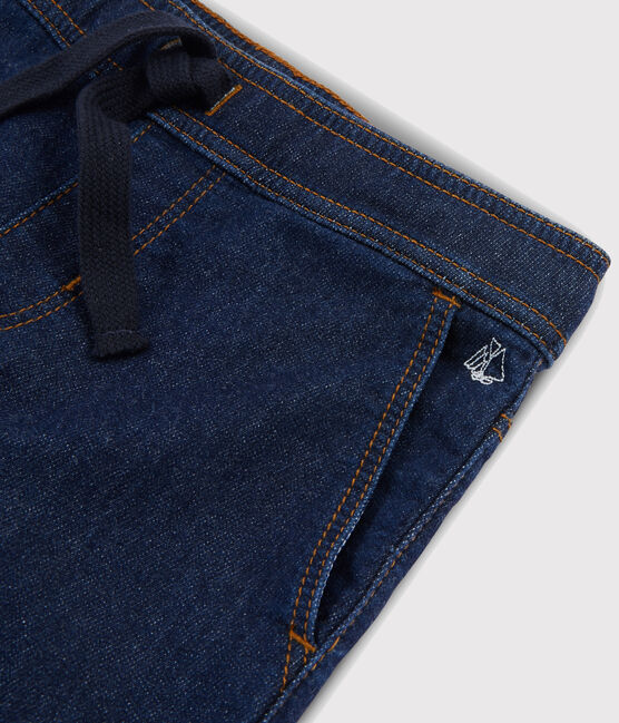 Pantalon enfant garçon en denim bleu DENIM BLEU FONCE