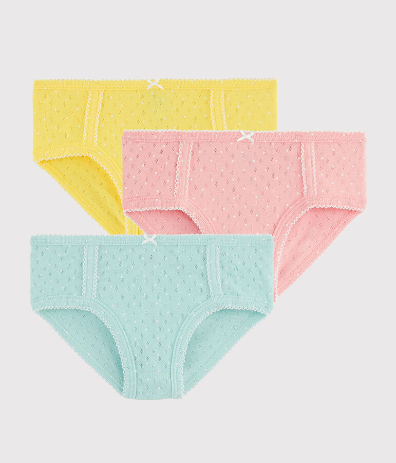 Lot de 3 culottes tailles hautes troutrou petite fille variante 1