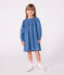 Robe enfant manches longues en denim bleu DENIM CLAIR
