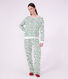 Pyjama femme en coton imprim&eacute; sapins