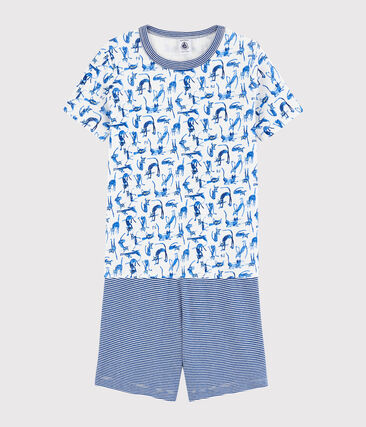 PETIT BATEAU - Pyjacourt imprimé chat petit garçon en coton