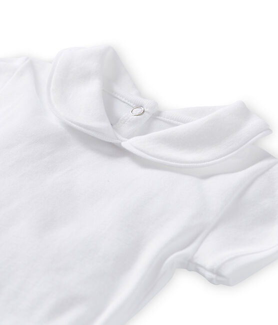 Body bébé fille à col blanc Lait