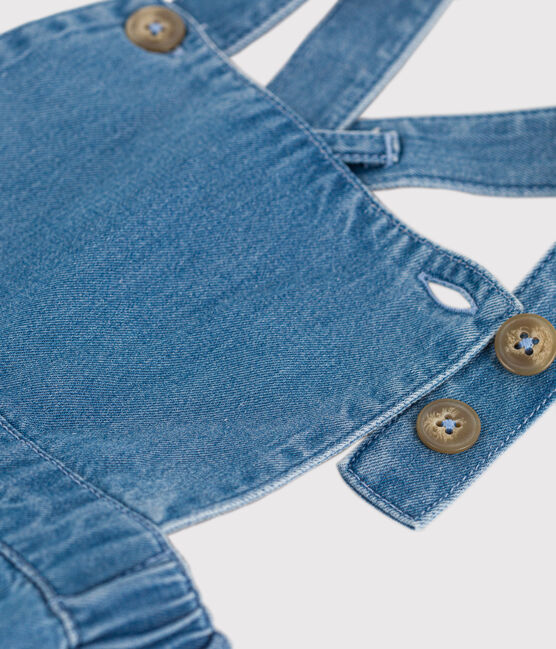 Robe sans manche bébé en denim léger bleu DENIM CLAIR