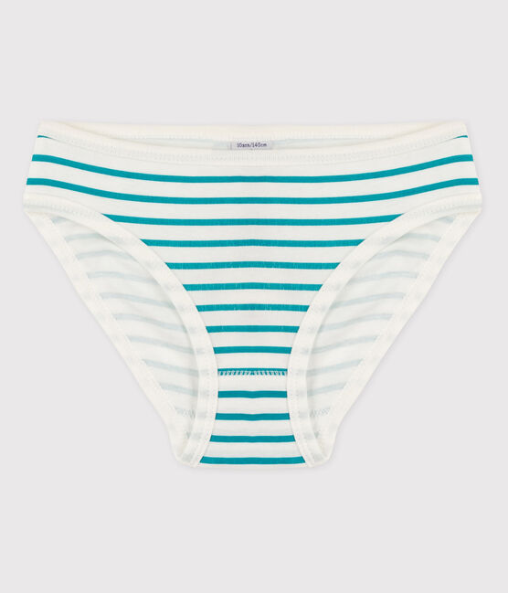 Culotte petite fille en coton blanc MARSHMALLOW+POLISH