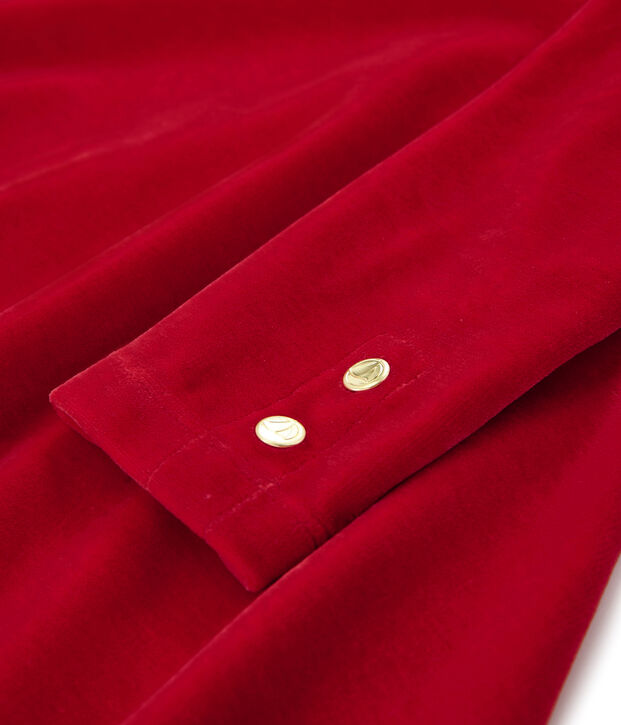 Robe manches longues enfant fille rouge