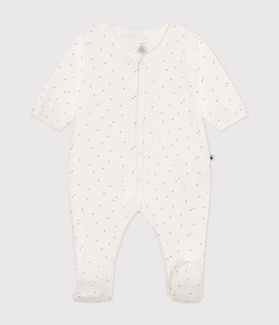 Pyjama en coton bébé blanc MARSHMALLOW/blanc MISTIGRI