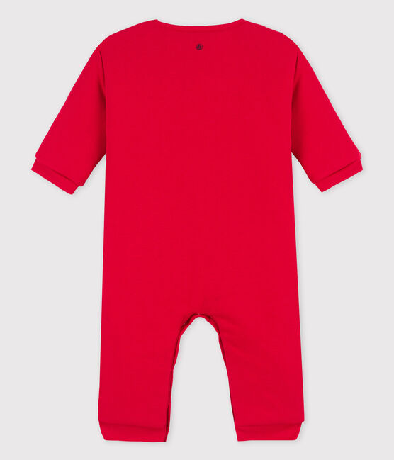 Combinaison longue en coton bio bébé rouge TERKUIT