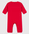 Combinaison longue en coton bio bébé rouge TERKUIT