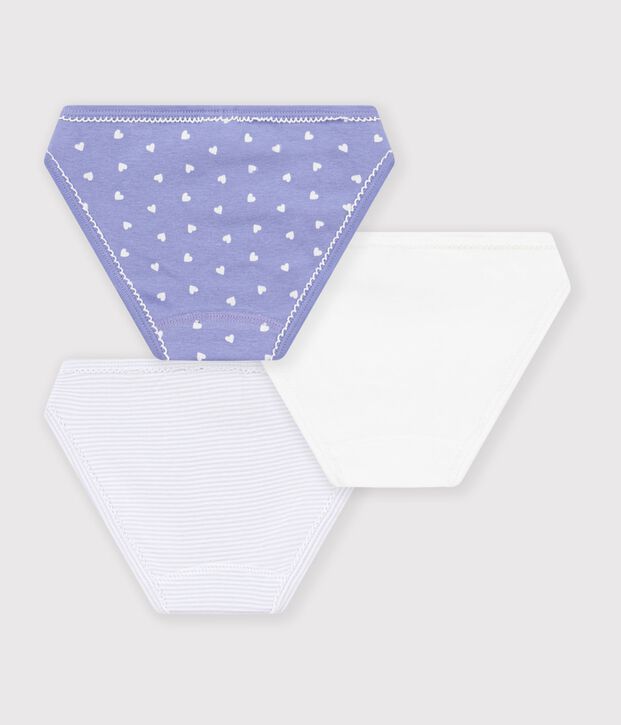 Lot de culottes enfant en coton &agrave; c&oelig;urs multicouleur