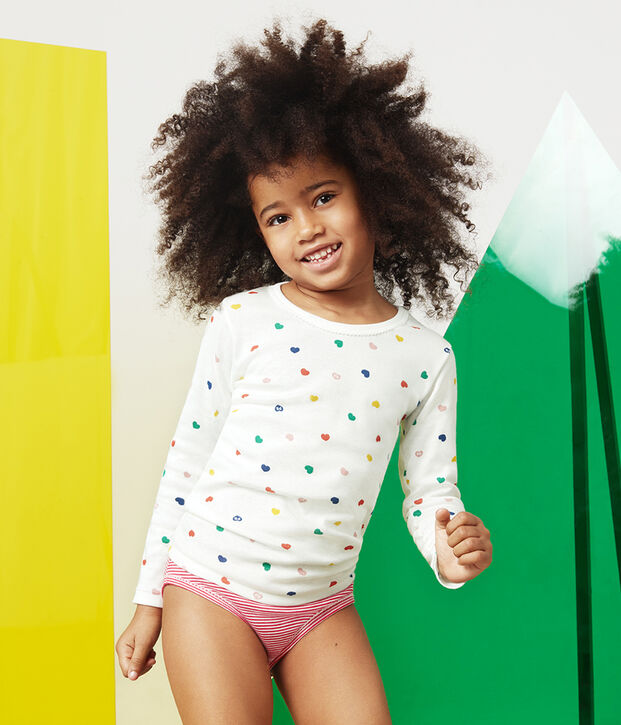 Duo de tee-shirts manches longues petite fille multicouleur