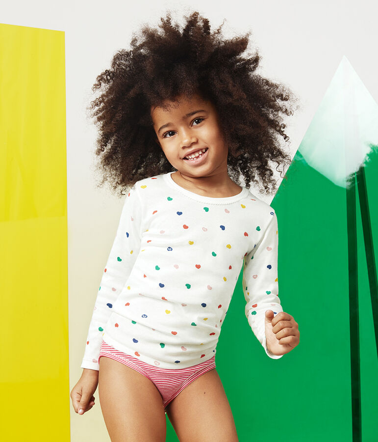 Duo de tee-shirts manches longues petite fille multicouleur