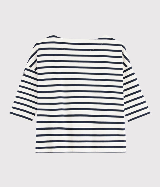Marinière volantée Femme blanc MARSHMALLOW/bleu SMOKING