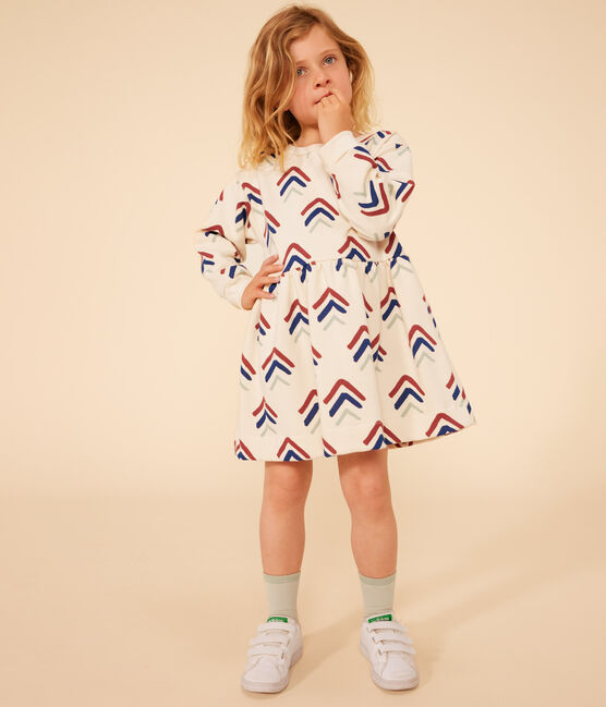 Robe imprimée manches longues en molleton enfant fille AVALANCHE+INCOGNITO/ MULTICO