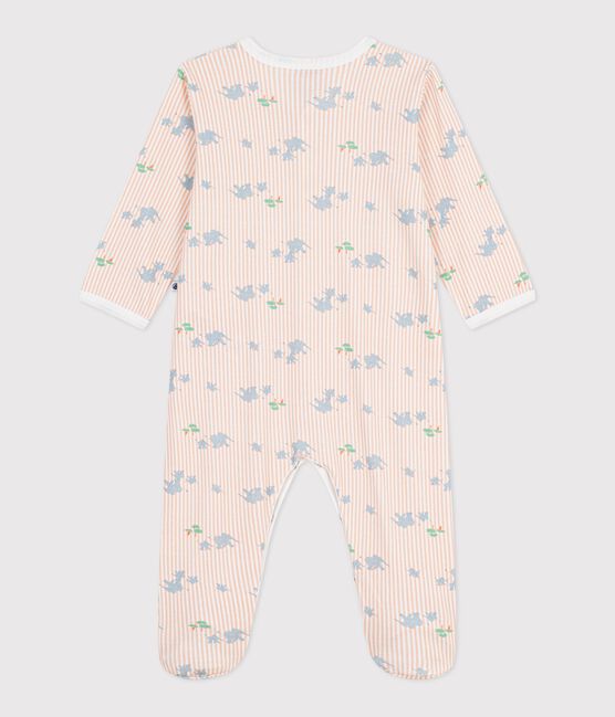 Pyjama bébé en coton imprimé éléphants blanc MARSHMALLOW/blanc MULTICO