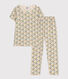 Pyjama en coton imprimé motif fleurs enfant