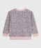 Sweatshirt enfant en coton imprimé rose JOLI/blanc MULTICO
