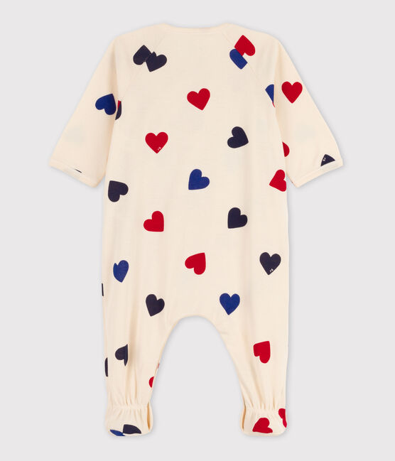 Pyjama bébé cœurs en coton blanc AVALANCHE/ MULTICO