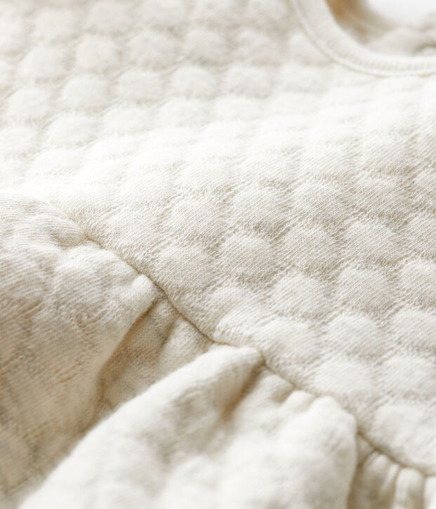 Robe manches longues b&eacute;b&eacute; fille beige