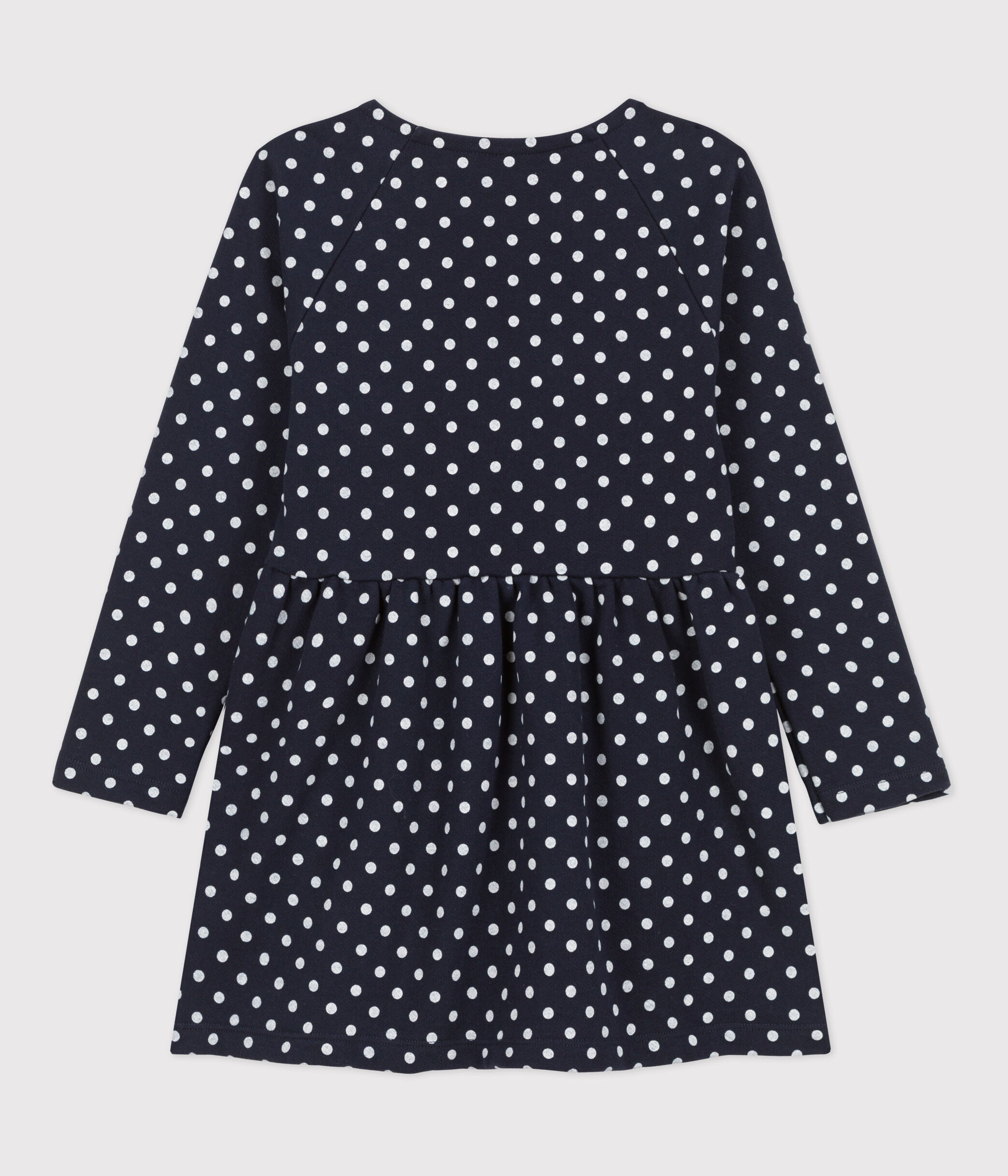 Robe à pois manches longues en molleton enfant fille SMOKING