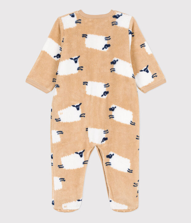 Surpyjama b&eacute;b&eacute; en polaire beige/multicouleur