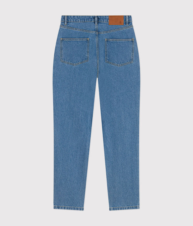 Pantalon droit en denim Femme bleu