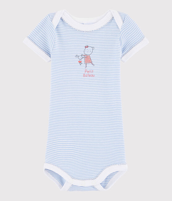Body manches courtes bébé fille ISIS/blanc LAIT