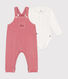 Ensemble salopette en velours bébé