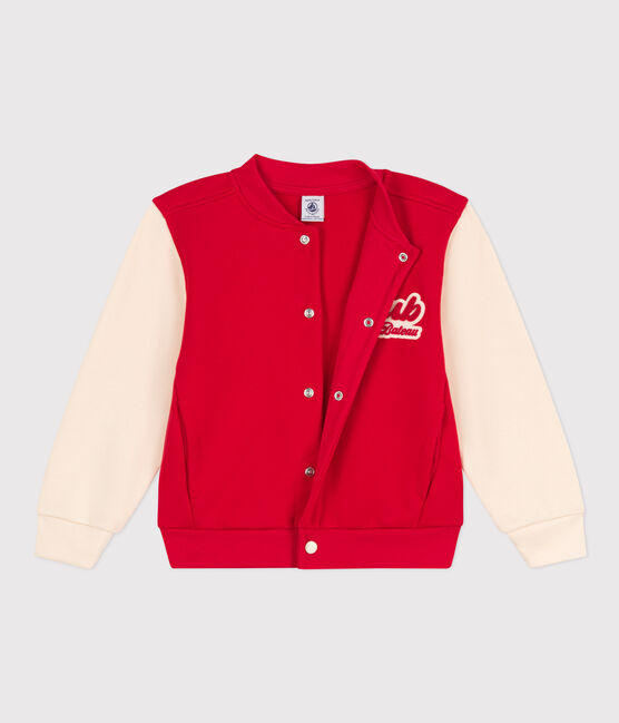 Teddy en molleton enfant garçon rouge PEPS/blanc AVALANCHE