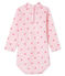 Body manches longues col roulé bébé mixte rose VIENNE/ CUPCAKE