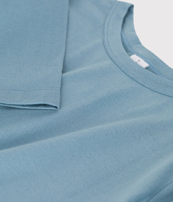 Tee-shirt L'ICONIQUE chaud col rond en coton Femme bleu ROVER