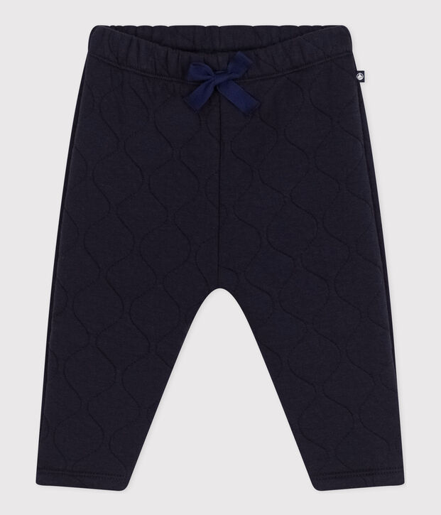 Pantalon en tubique matelass&eacute; b&eacute;b&eacute; bleu marine