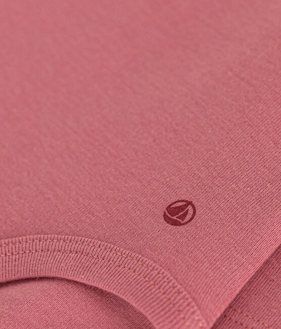 Body manches longues col roulé en coton bébé rose ROSEWOOD